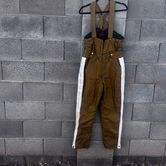 Vintage CHAPARRAL Golden Brown Ski Bib Snowsuit - Picture 2 of 9